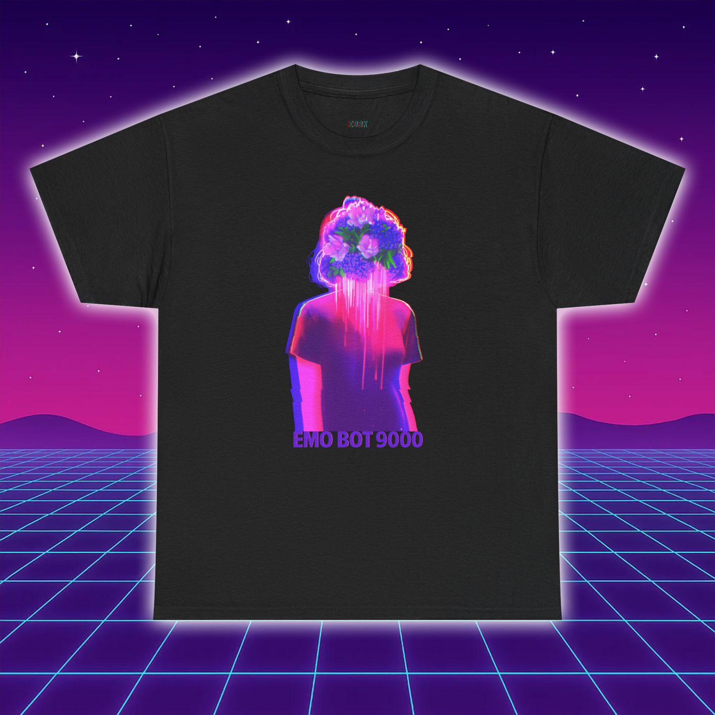 Glitch Flower Girl Emo Bot 9000 T-Shirt
