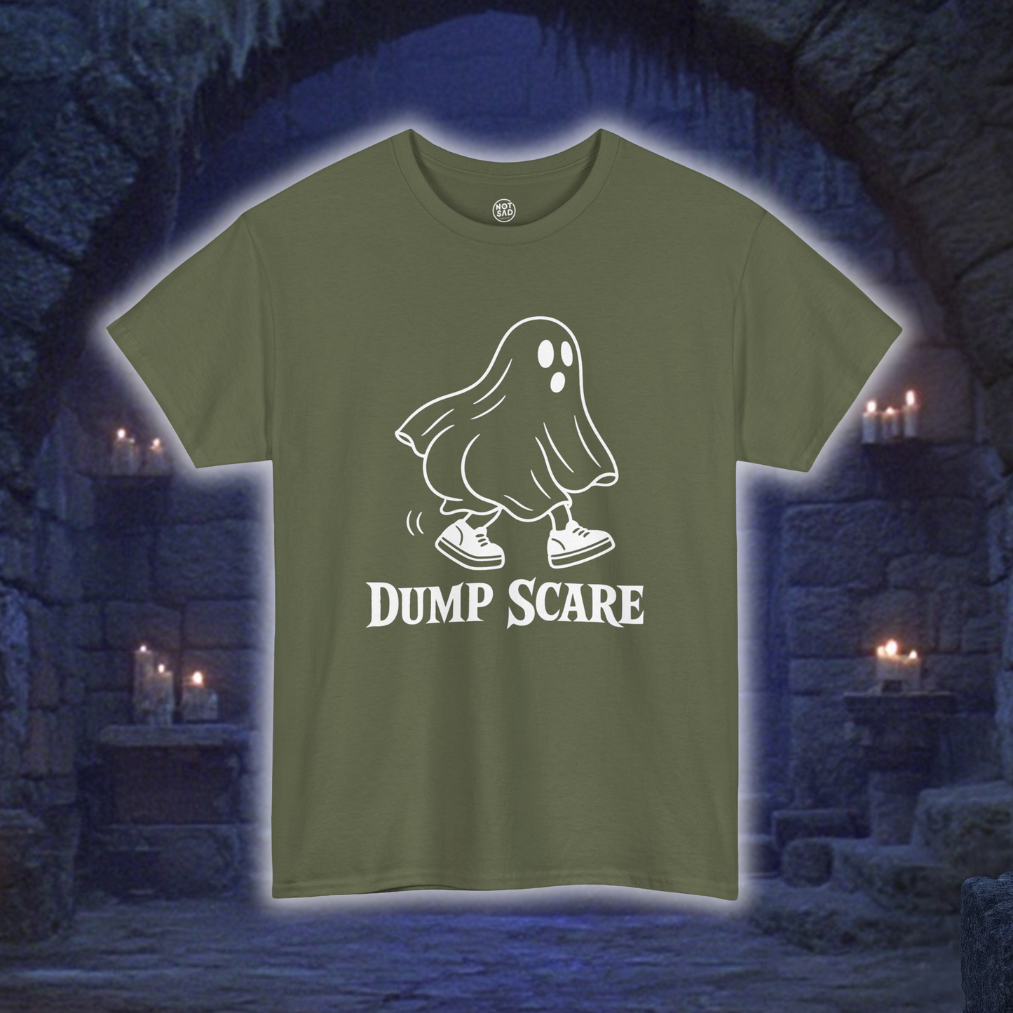 Dump Scare Ghost T-Shirt | Funny Halloween Ghost Tee