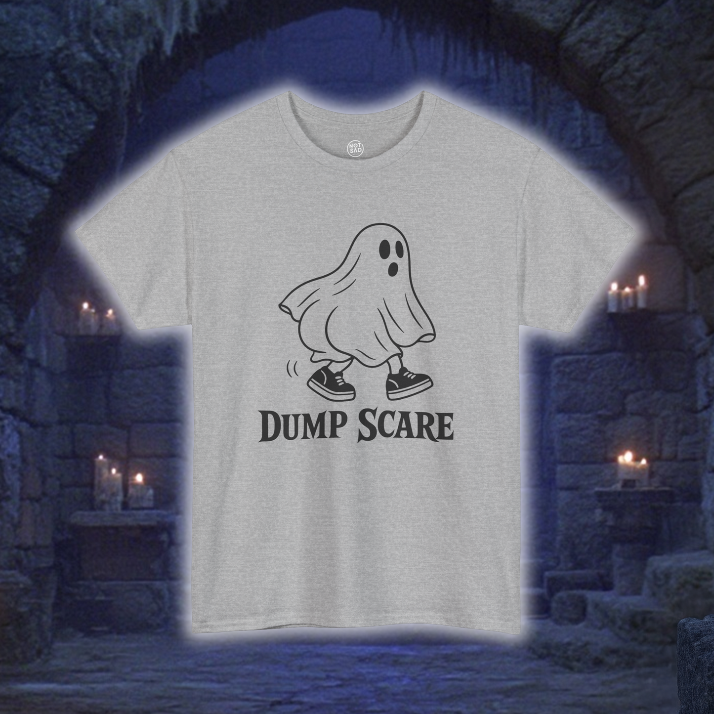 Dump Scare Ghost T-Shirt | Funny Halloween Ghost Tee