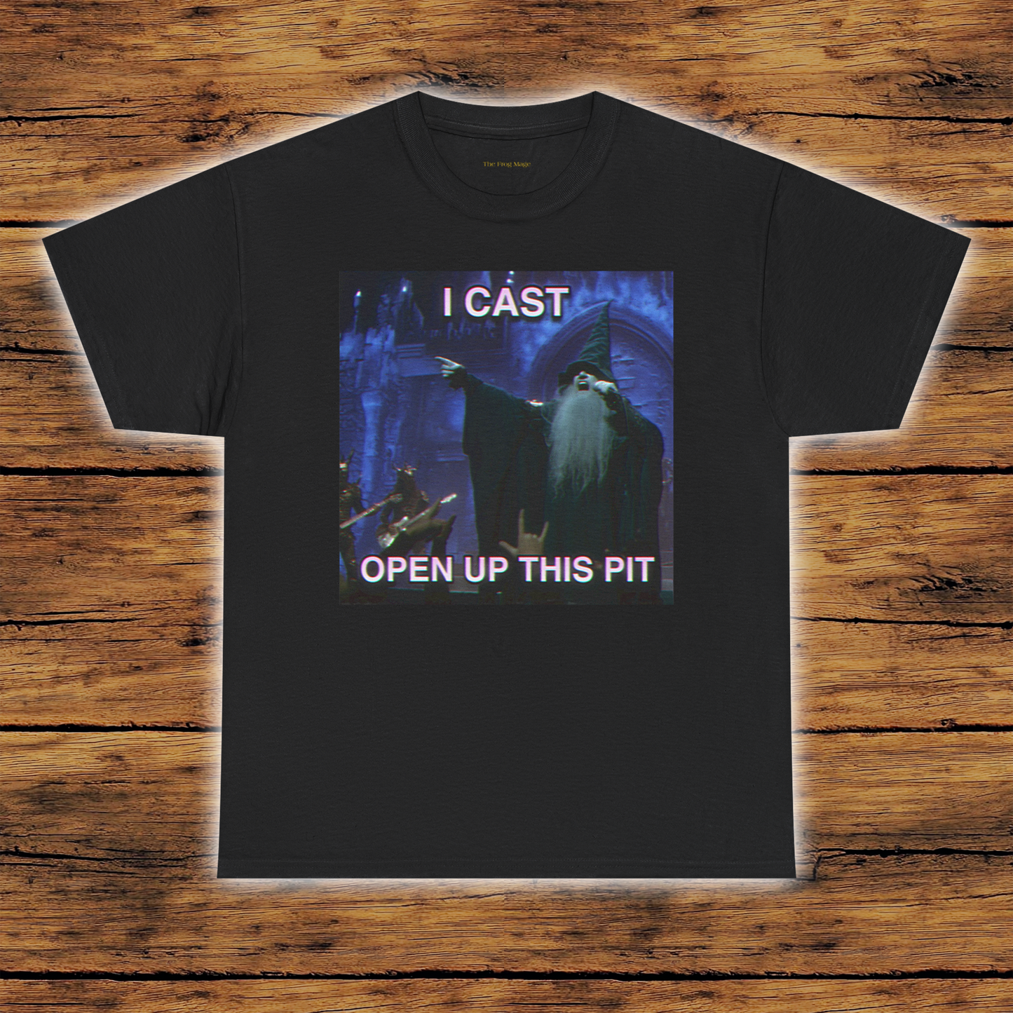 I Cast Open Up This Pit | Heavy Metal Wizard T-Shirt