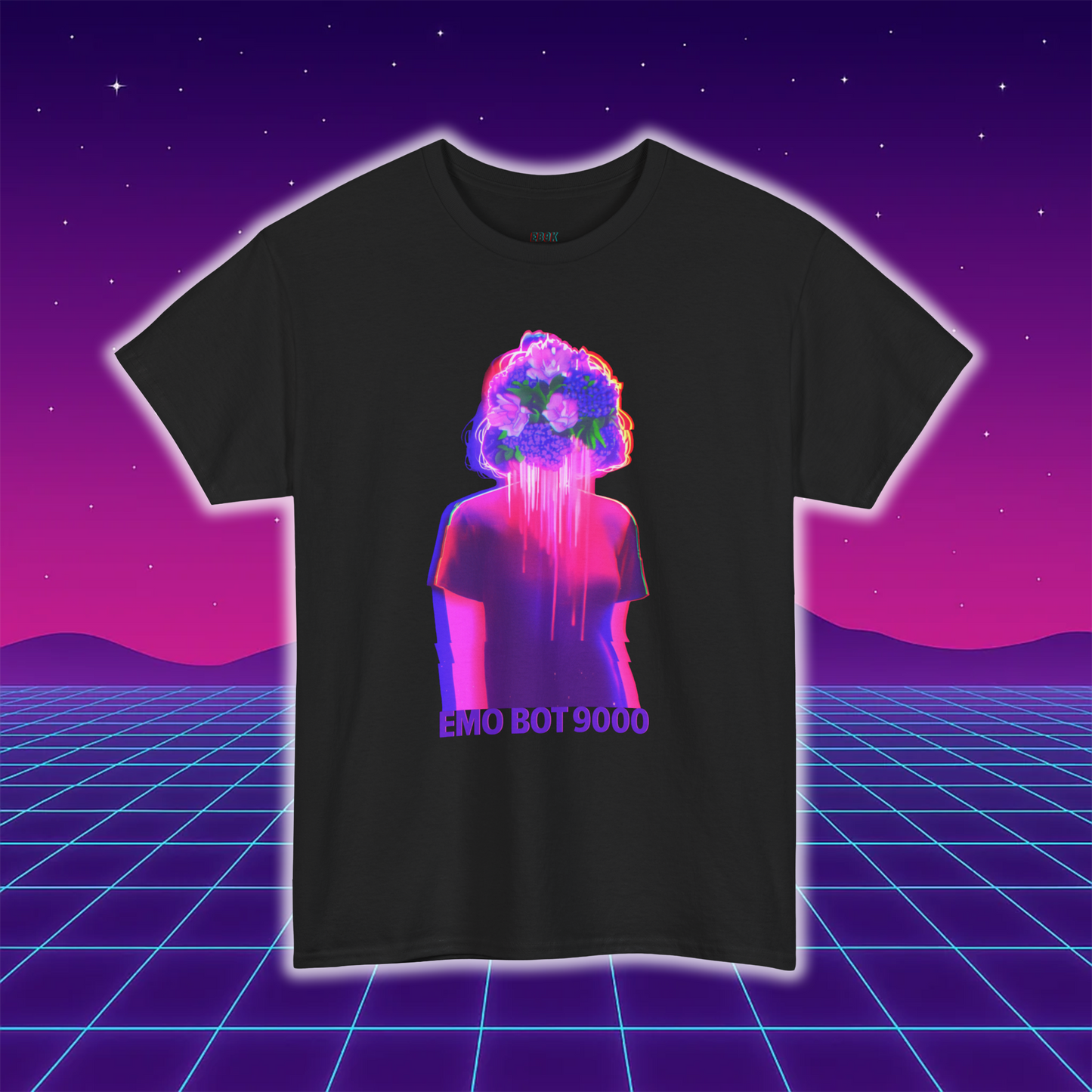 Glitch Flower Girl Emo Bot 9000 T-Shirt