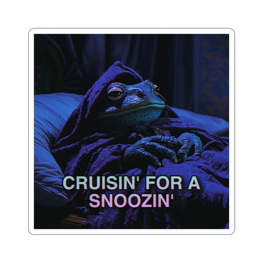 Cruisin' For A Snoozin' | The Frog Mage Sticker