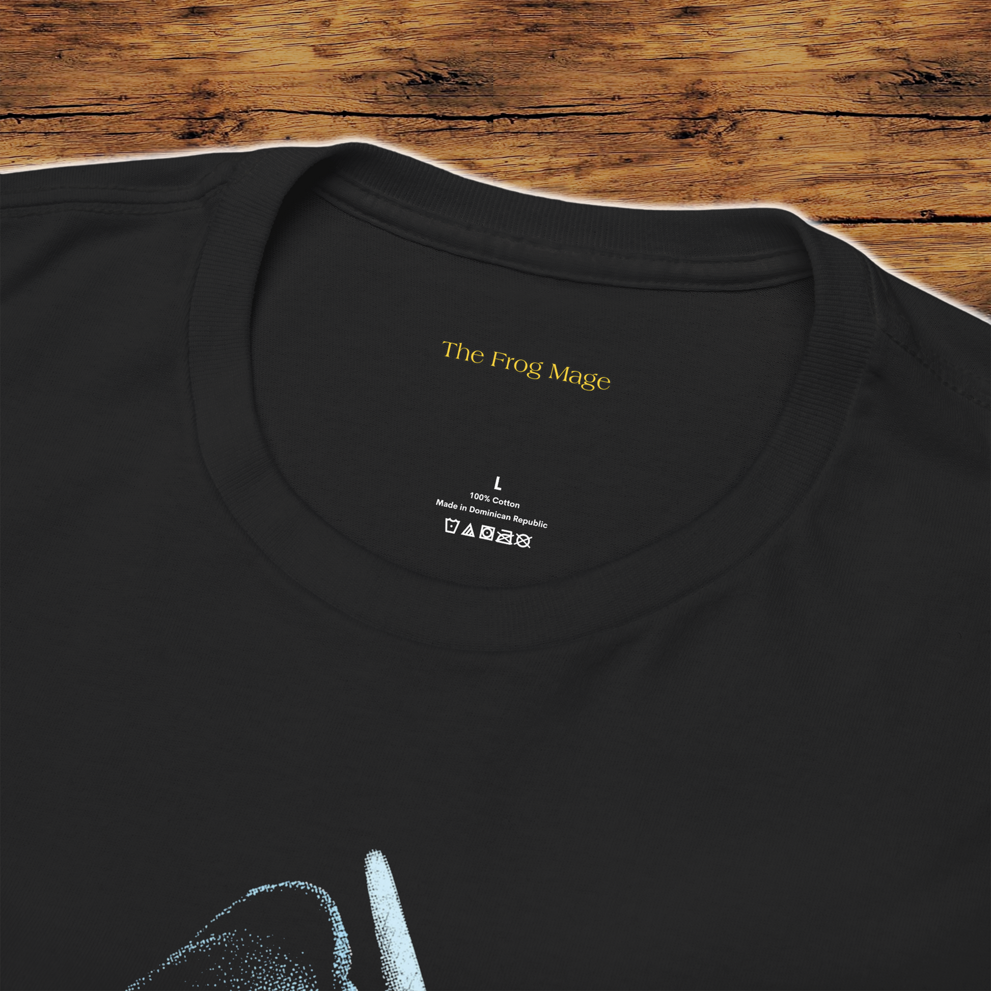 Inner neck label of a t-shirt