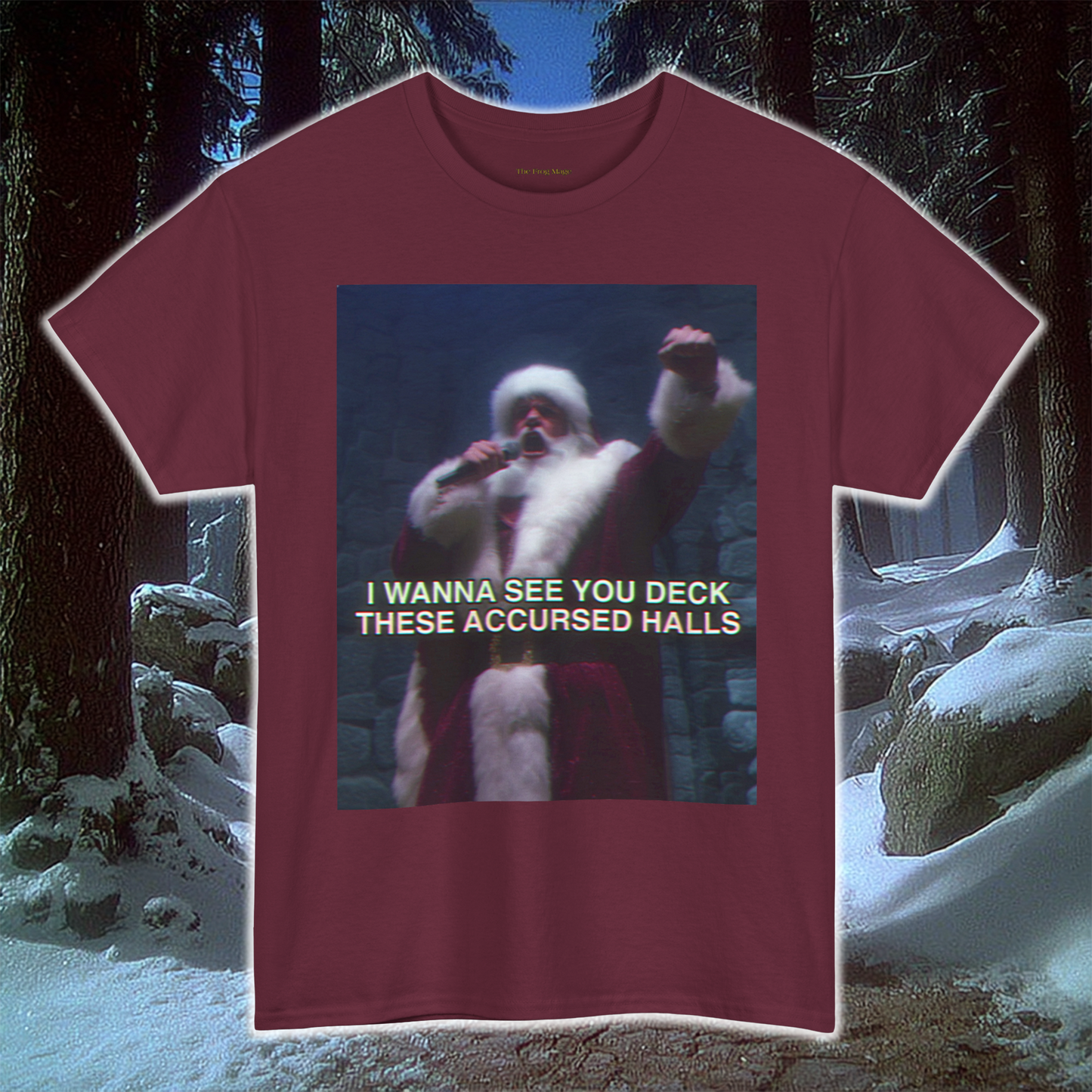 I Wanna See You Deck These Accursed Halls Santa Wizard T-Shirt